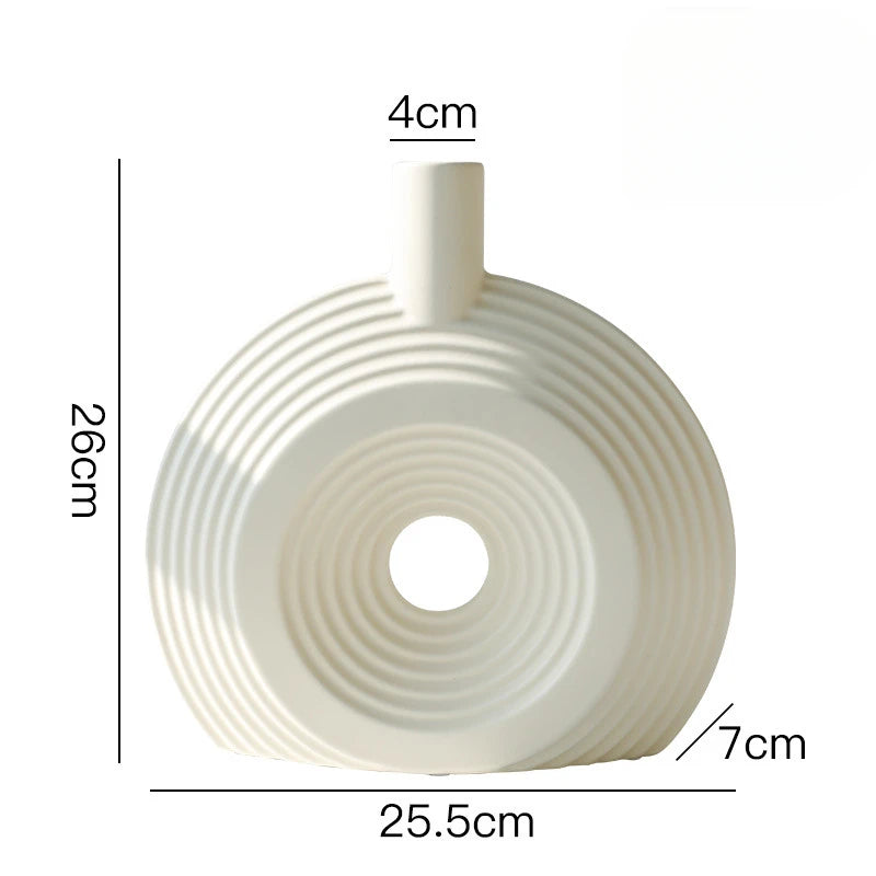Modern Minimalist Alien Symbols Vase Homestays Hotel Simple Decor Room Decoration Flower Vase Home Decor Oasis Select 2182 White