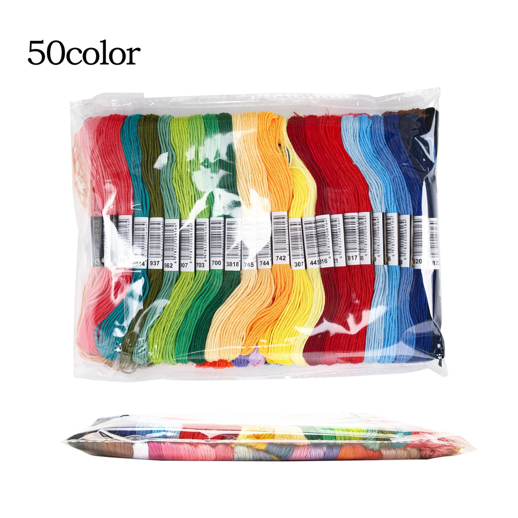 50/100/150/200/447 Pieces Cross Stitch Embroidery Floss Home Sewing Craft Thread 8 Meters Per Skein not repeat DMC Colors Oasis Select 50 Colors No Repeat