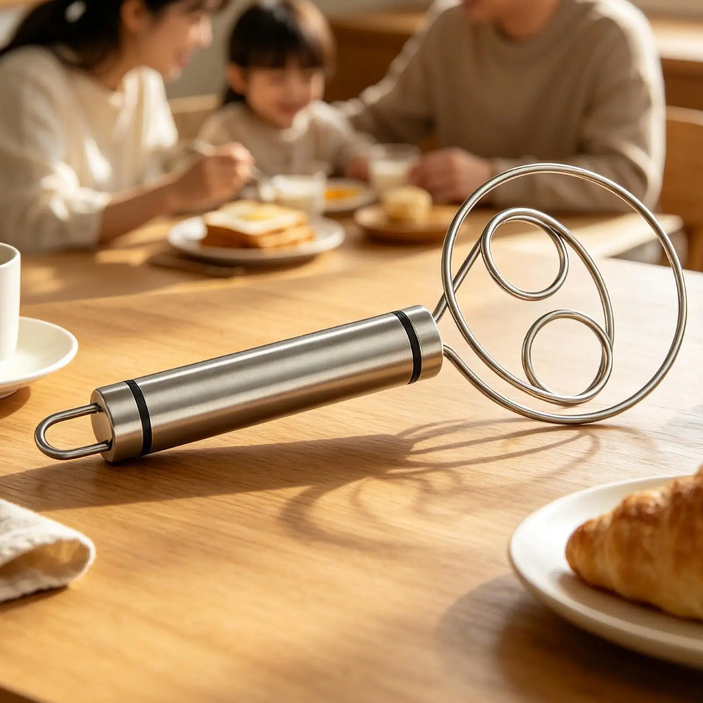 1PC Dough Whisk Bread Mixer Stainless Steel Cake Pastry Flours Dough Blenders With Hanging Hole Kitchen Baking Blender Tools Oasis Select