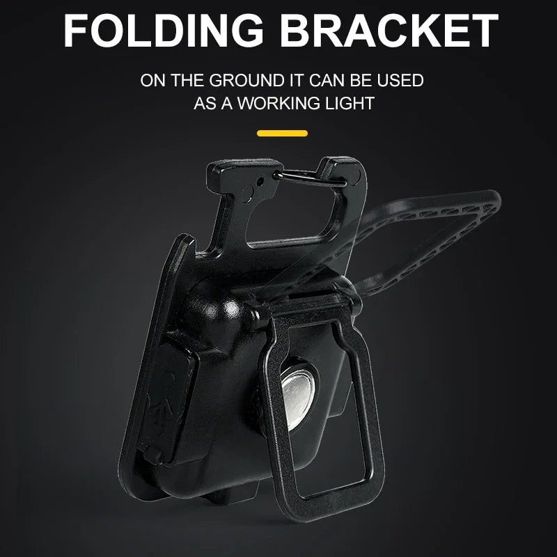 Super Bright MINI COB Keychain Flashlight Charging Lamp Camping Lights with Magnet 4 Lighting Modes for Camping Home Oasis Select