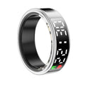 WISH SR08 Smart Ring For Men Women LED Display Screen Heart Rate Blood Oxygen Monitoring Multi Sports Modes 5ATM Waterproof Oasis Select Silver(11) NONE