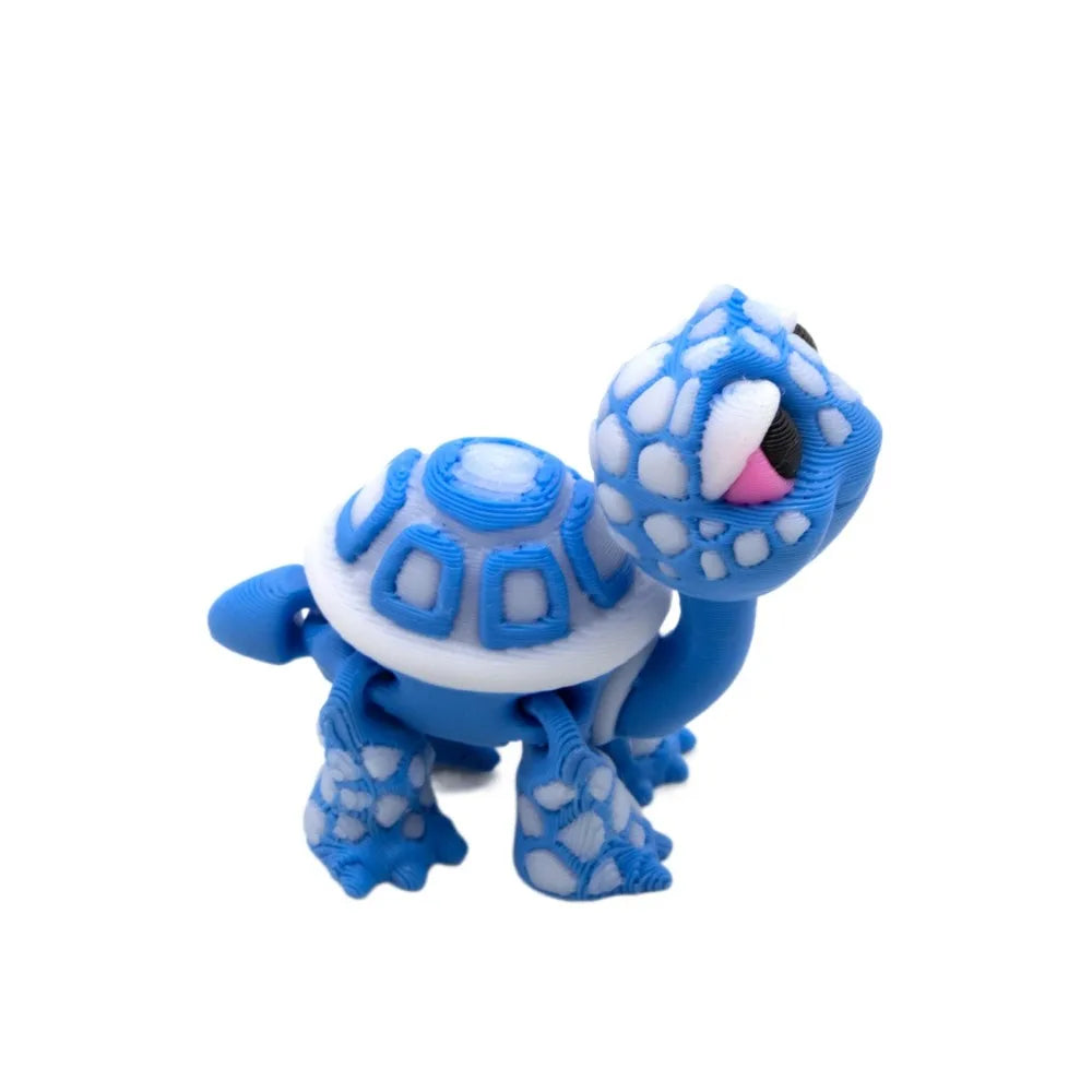 3D Printed Turtle Figurine | Articulated Joints Desktop Decor
