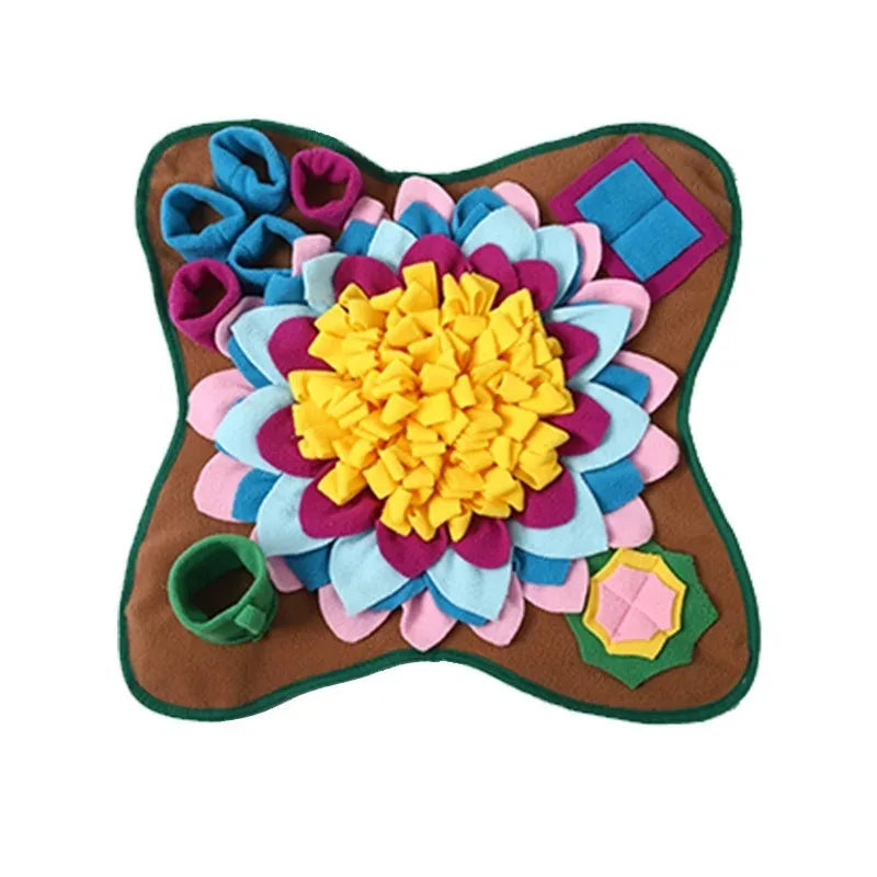 New Pet Sniffing Mat Dog Puzzle Training Hidden Food Blanket Slow Food Mat Self Soothing and Stress Relieving Sniffing Mat Oasis Select