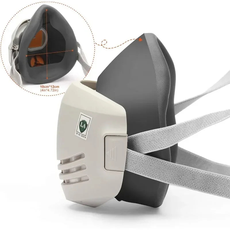 Industrial Dust Mask Reusable with Filter Cotton Dust Respirator Half-face Industrial Construction Anti-smog Safety Gas Mask Oasis Select