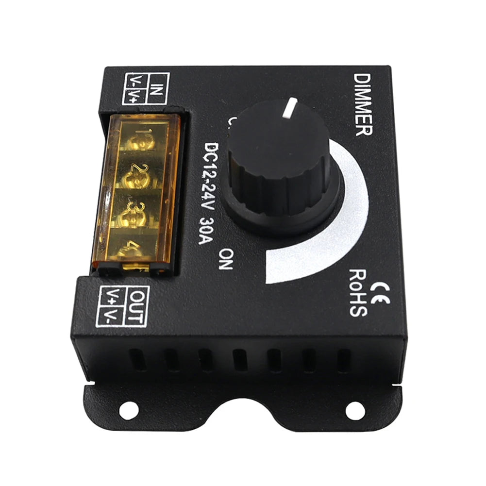 DC 12V-24V 30A PWM LED Dimmer Switch – Stepless Brightness LED Dimmer Switch Oasis Select
