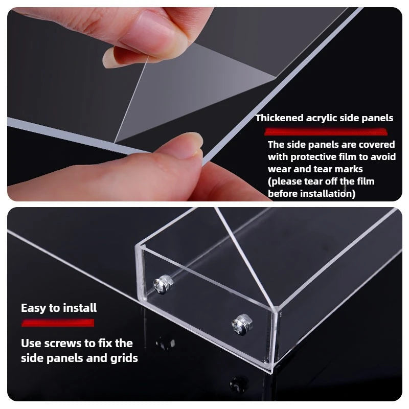 Multi-Layer Acrylic Desktop Display Rack & Organizer Shelf