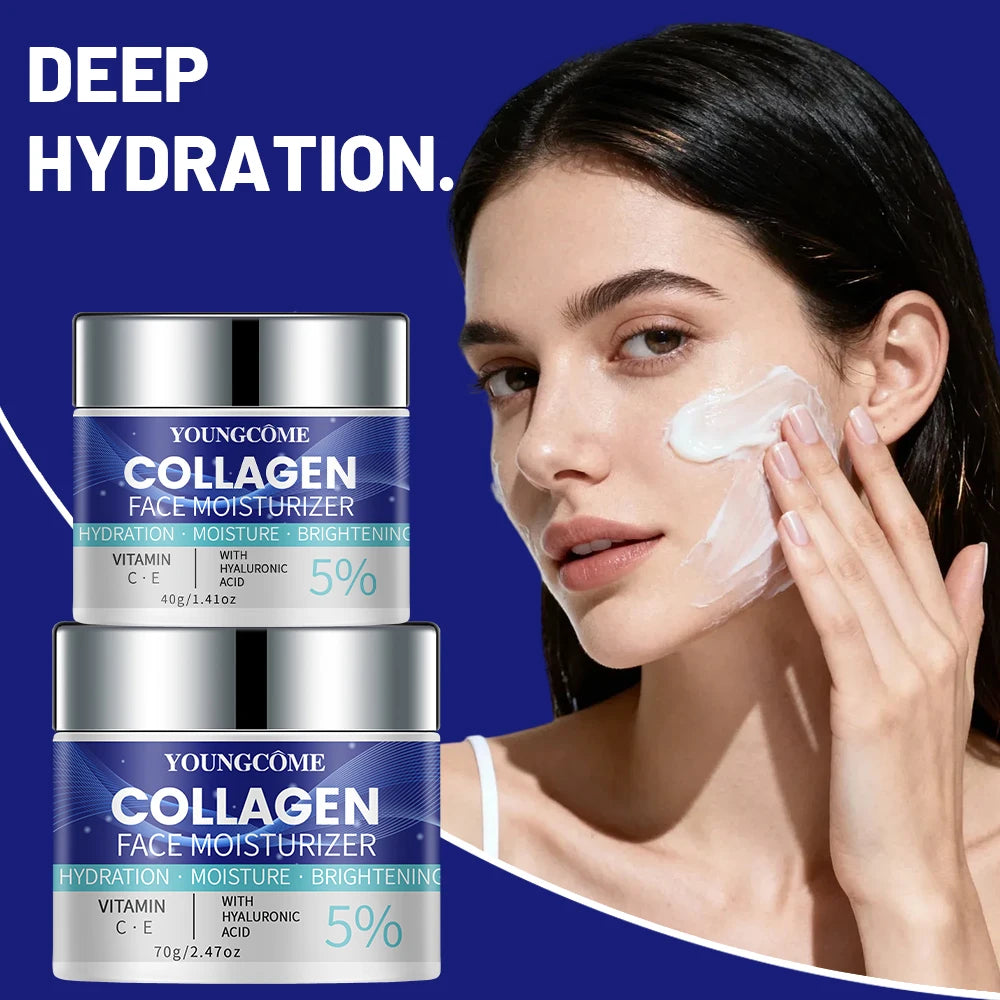 YOUNGCOME Collagen Moisturizer – Vitamin C, E & Hyaluronic Acid Face Moisturizer Cream Oasis Select