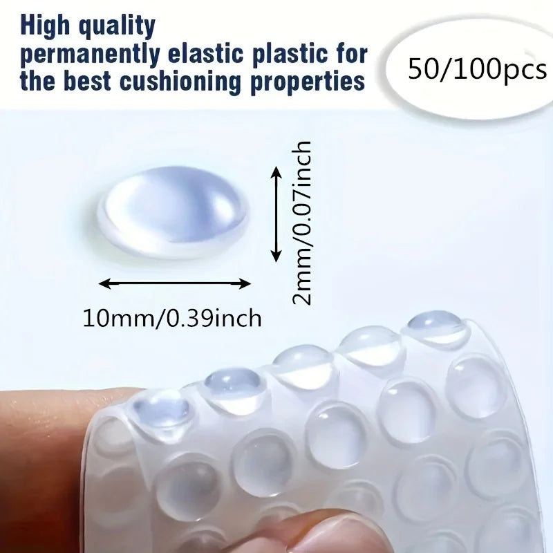 50/100Pcs Soft Silicone Rubber Anti Slip Bumpers Feet Pads Damper Buffer Cabinet Bumpers Silicone Furniture Pads Drawer Door Pad Oasis Select