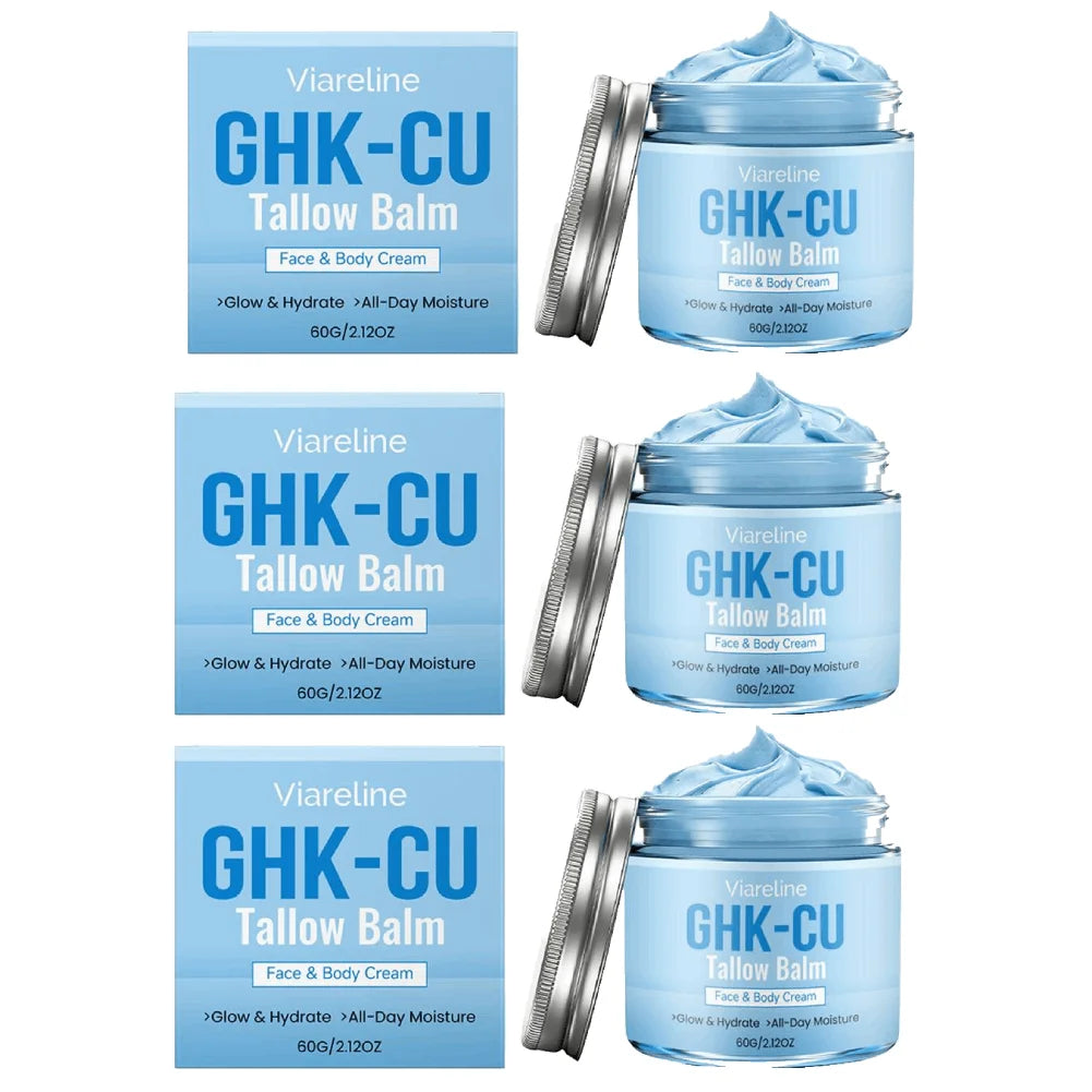 GHK-CU Copper Peptide Tallow Balm Blue Cream Promote Collagen Production Providing Long-Lasting Firmness and Deep Hydration SKIN Oasis Select C
