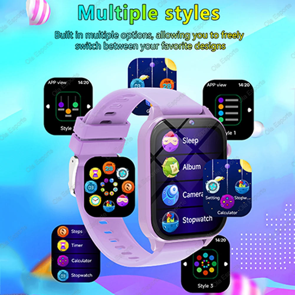 Kids Smart Watch 1.83" HD | 18 Games, Camera & Sleep Monitor