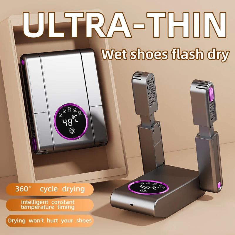 Electric Shoe Dryer Intelligent 220V Ultraviolet Deodorization & Sterilization Home Foldable Fast Heating Shoe Drying Machine Oasis Select