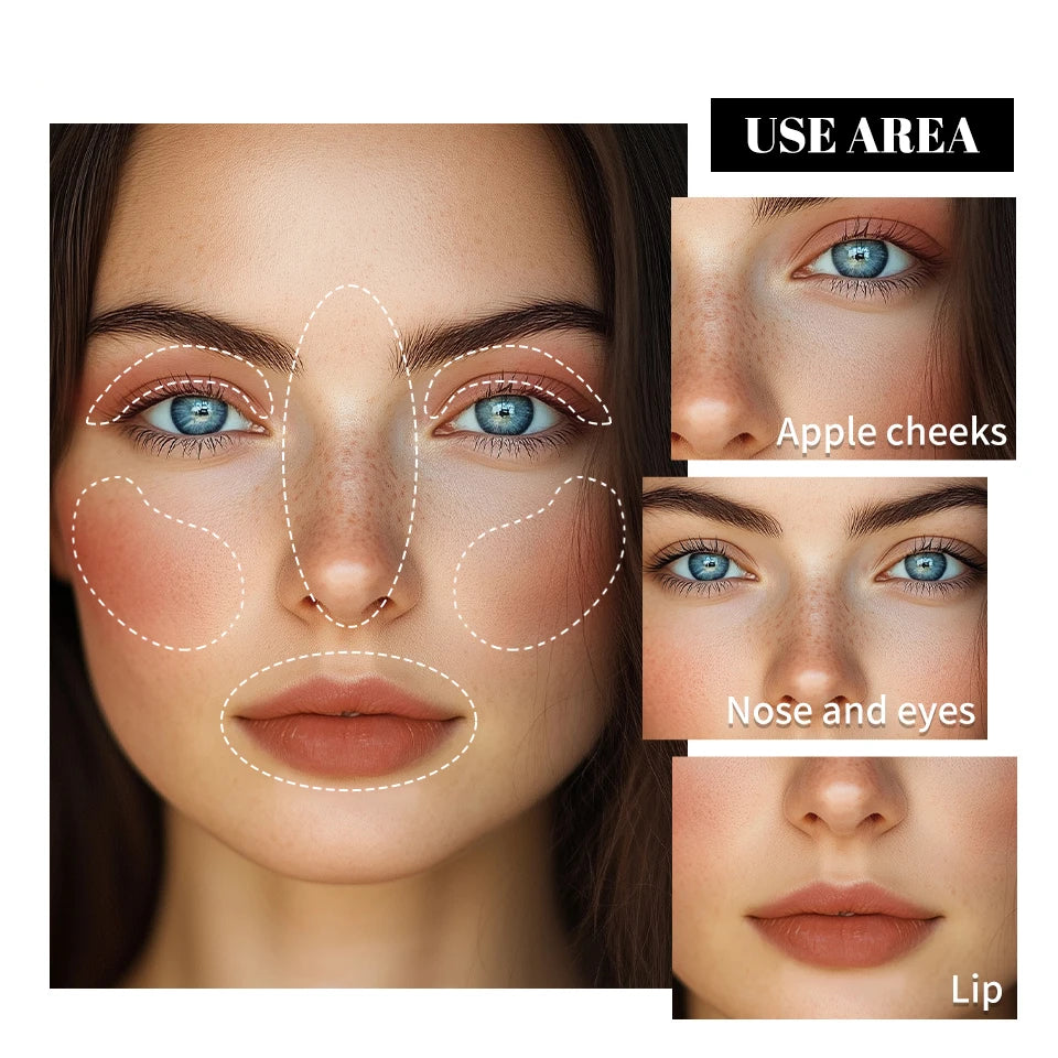 Matte Satin Cream Blush Long Wearing Brightening Control Oil High Pigment Cosmetic Higher Standard Makeup Natural Pink Oasis Select
