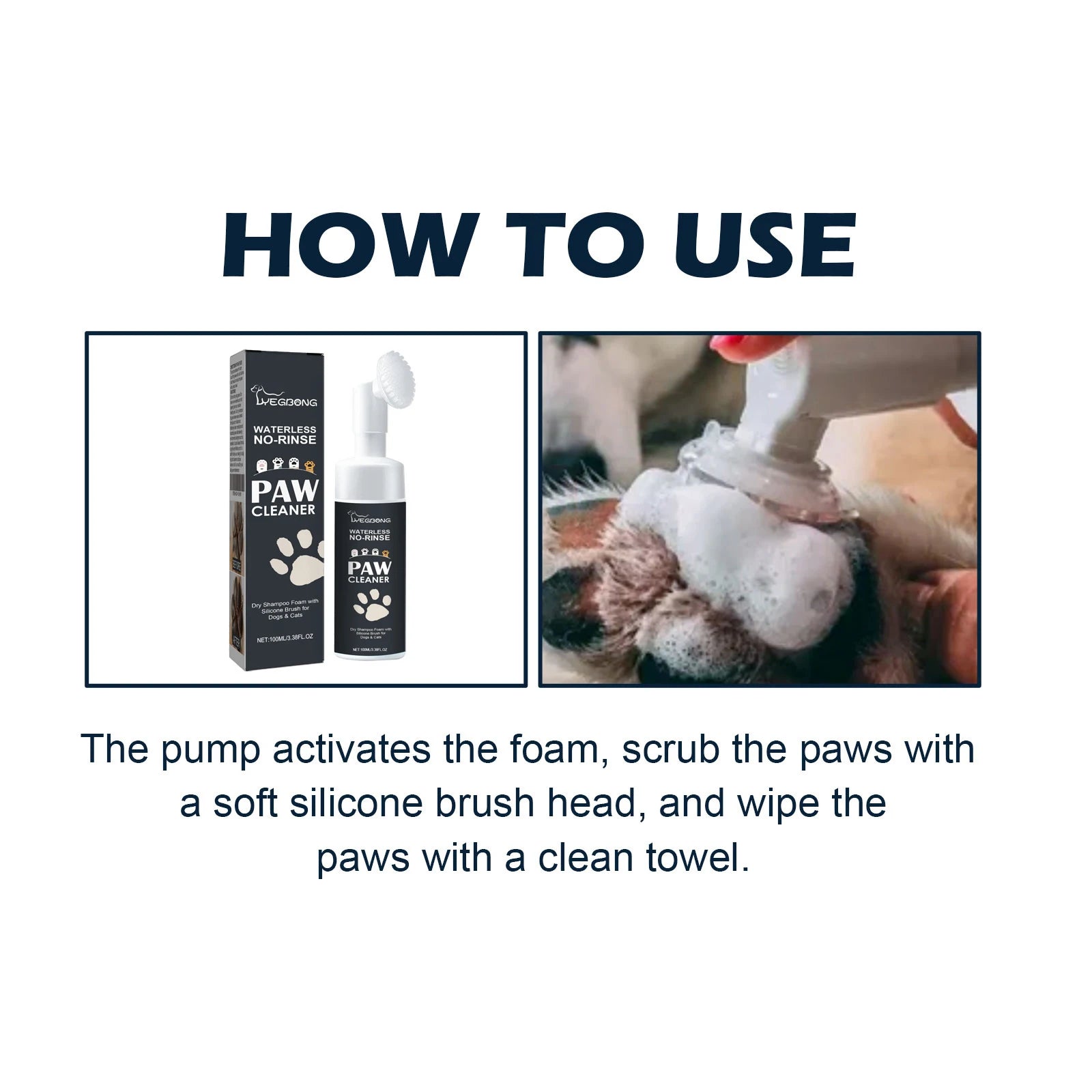 Yegbong Pet Paw Cleaner For Dog Cat Moisturizing Improve Drying Not Slipping Deep Cleans Paw Pad Crevices Foot Care Cleaner Oasis Select