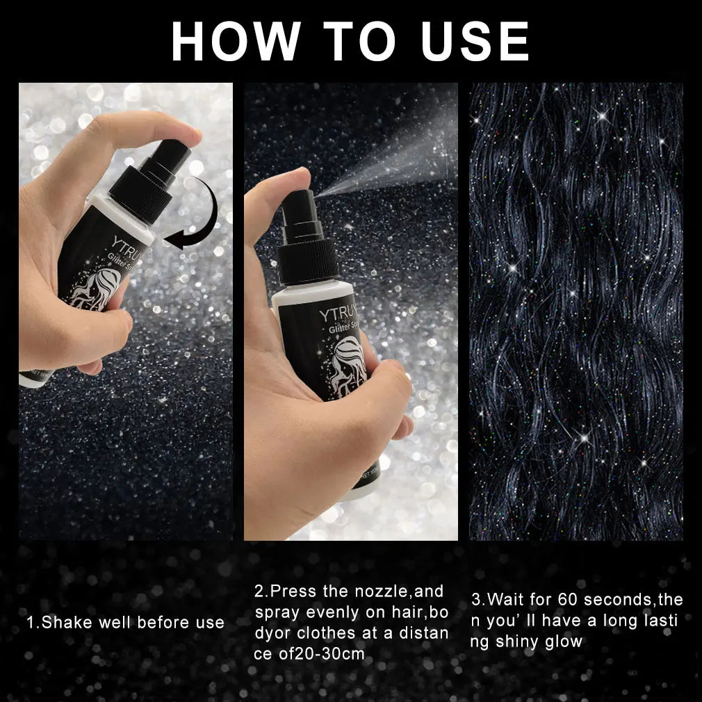 100ml Glitter Spray for Body, Hair & Clothes – High Gloss Shimmer