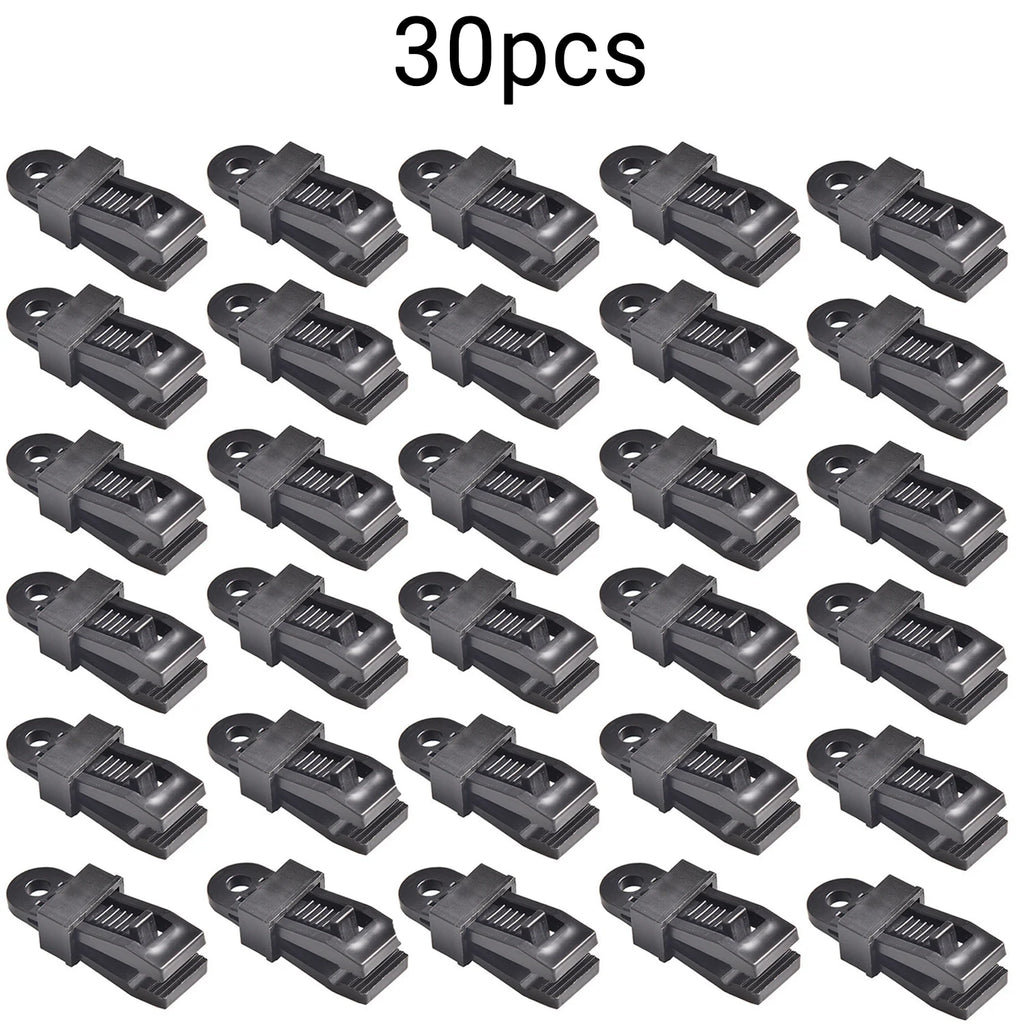 10/20/30pcs outdoor tent clips, curtain clips, multifunctional windproof fixing clips, outdoor guy rope buckles Oasis Select 30pcs