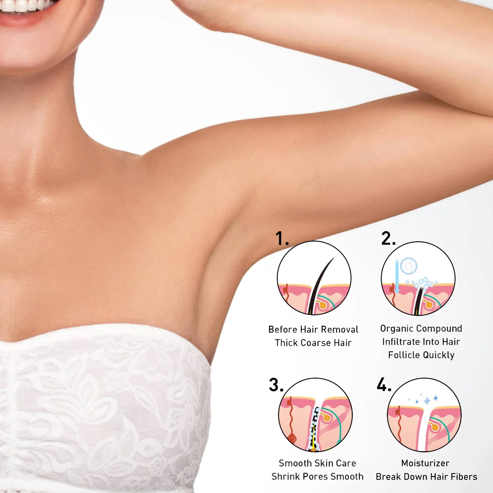 OceAura Painless Hair Removal Spray – Depilatory Mousse Cream Depilatory Mousse Spray Oasis Select