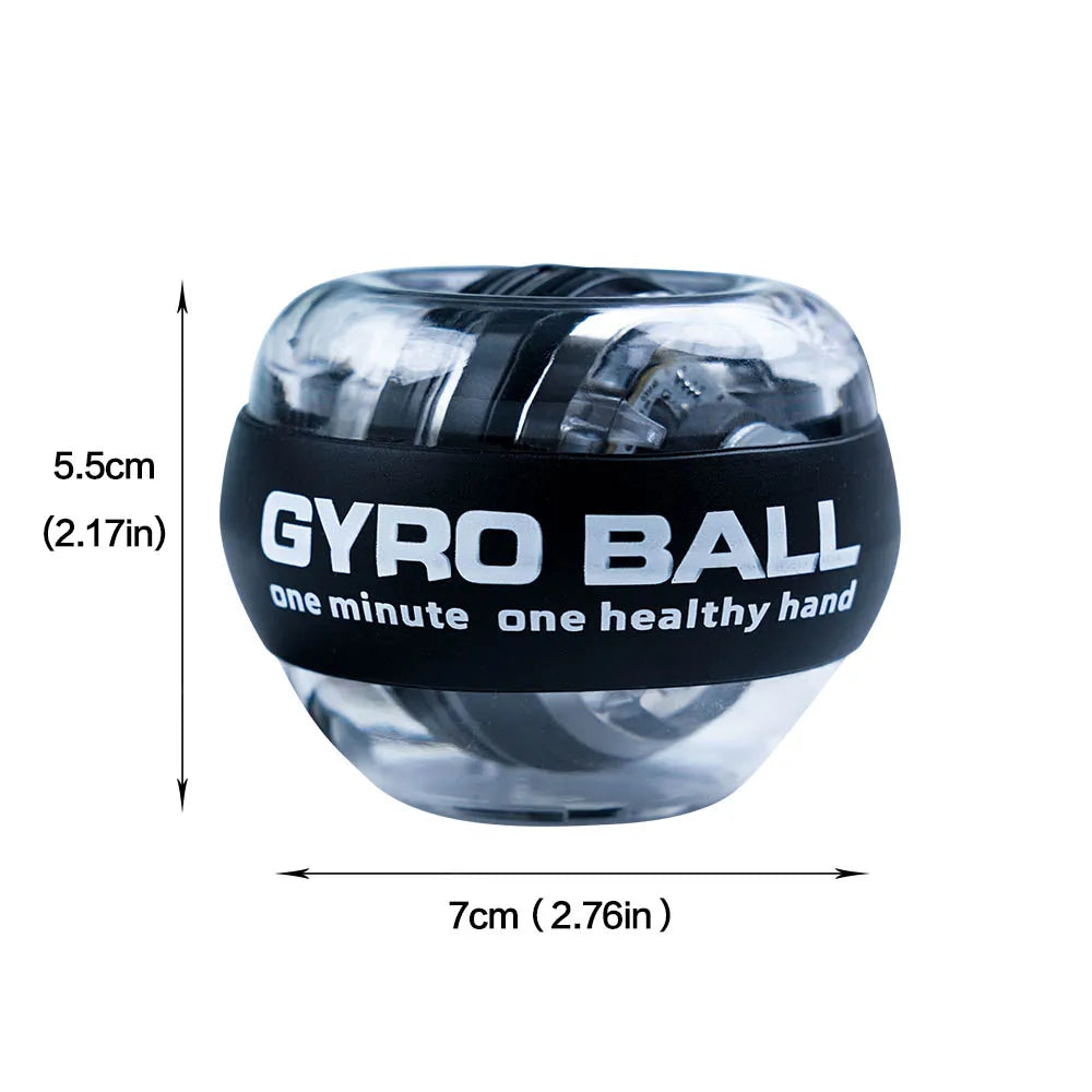 LED Gyroscopic Power Trainer Ball Autostart Wrist Ball Arm Hand Muscle Force Fitness Equipment Gym Training Gyro Range Oasis Select