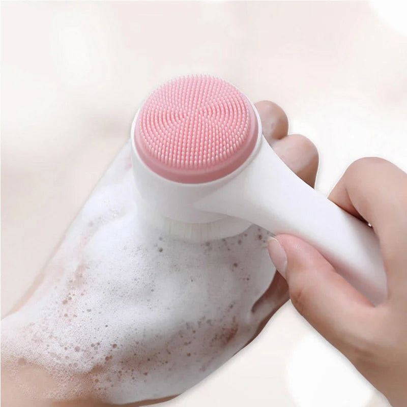 Double-Sided Silicone Facial Cleansing & Exfoliating Brush Facial Cleansing Brush Oasis Select