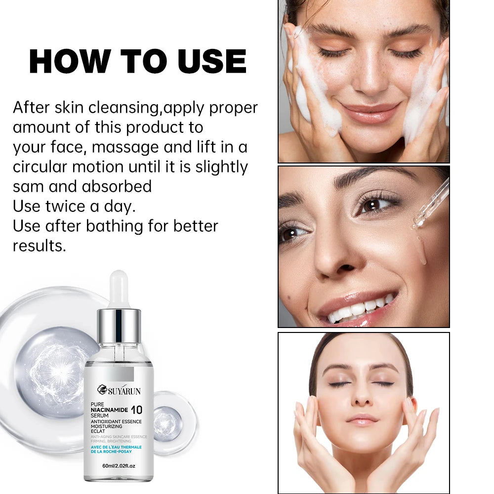 SUYARUN Niacinamide Face Serum for Acne, Dark Spots & Pores – Brightening, Moisturizing and hydrating, Oil Control, Vegan. Oasis Select