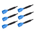 1/2/4/6pcs Blue Universal Plastic Multi-Function Wide Mouth Large Funnels Flexible Draining Tool Snap Funnel For Automotive Oil Oasis Select 6pcs
