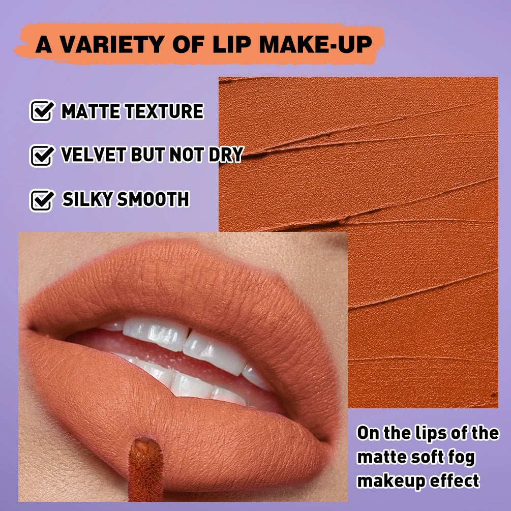 QiBest Halloween Matte Liquid Lipstick Set – 6 Bold Colors
