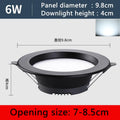 Slim Recessed LED Downlight 6W–20W AC220V | High CRI Ceiling Spot