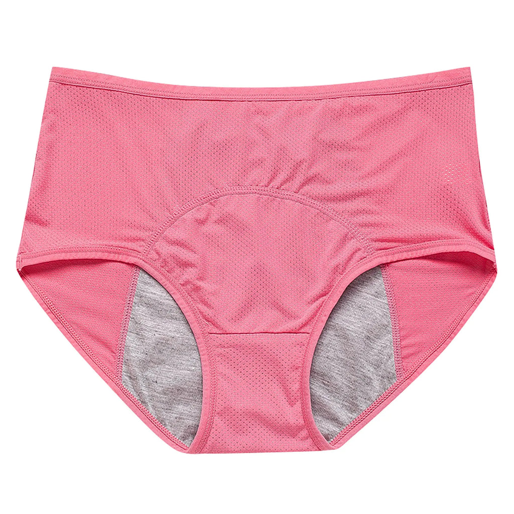 Women's Period Panties – Leak-Proof Cotton Mid-Waist Briefs Period Panties Oasis Select Watermelon Red 2XL