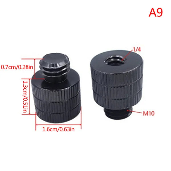1/4 to M4 M5 M6 M8 M10 Conversion Screw 3/8" Male to Female Thread Screw Mount Adapter Standard for Projector Tripod Oasis Select A9