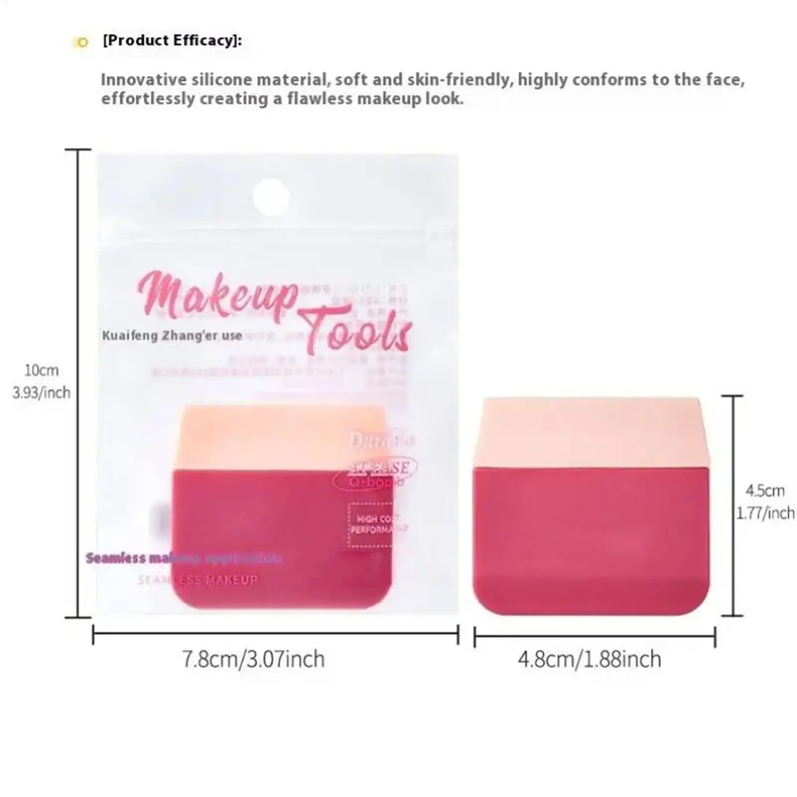 Silicone Face Applicator Portable Soft Flat Head Application Tool Facial Foundation Applicator Brush for Mud Lotion CC Cream Oasis Select