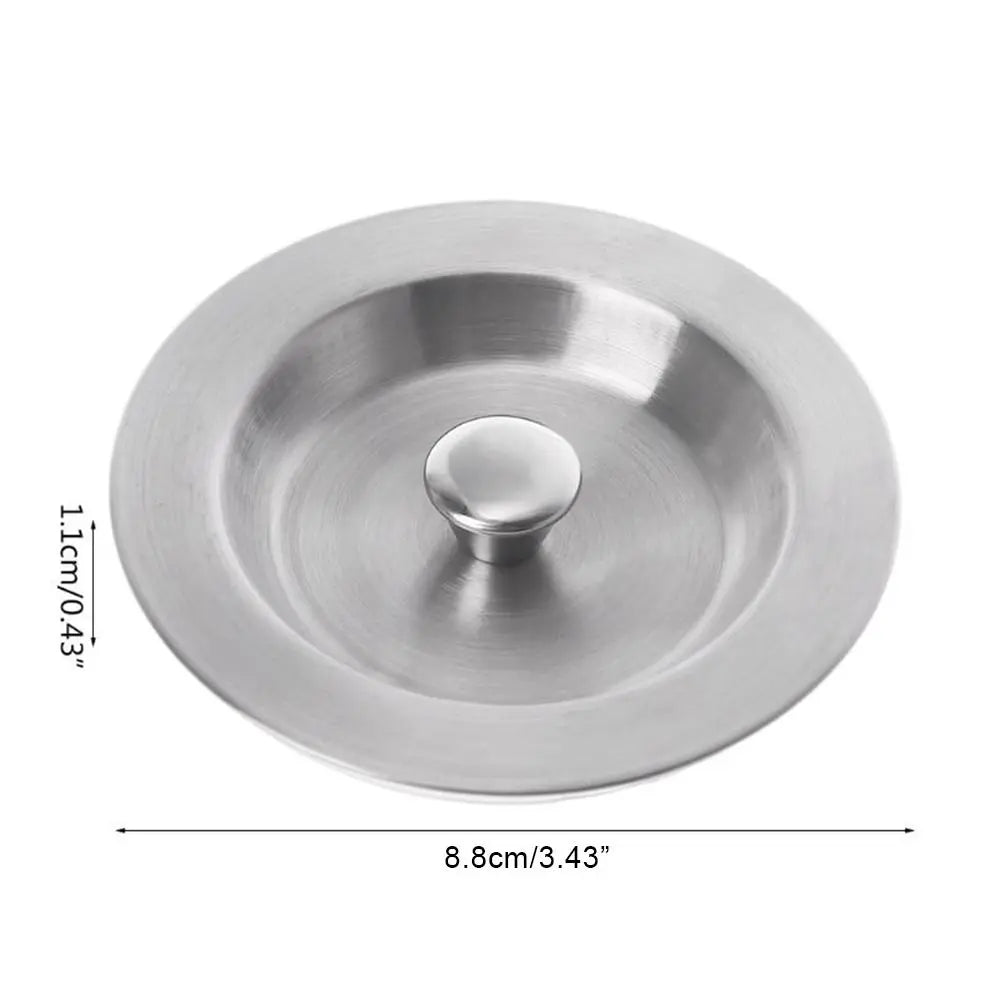 Kitchen Laundry Bathroom Sink Stopper Stainless Steel Bath Tub Sink Floor Drain Water Stopper Tool 8.8CM Filter Plug Oasis Select