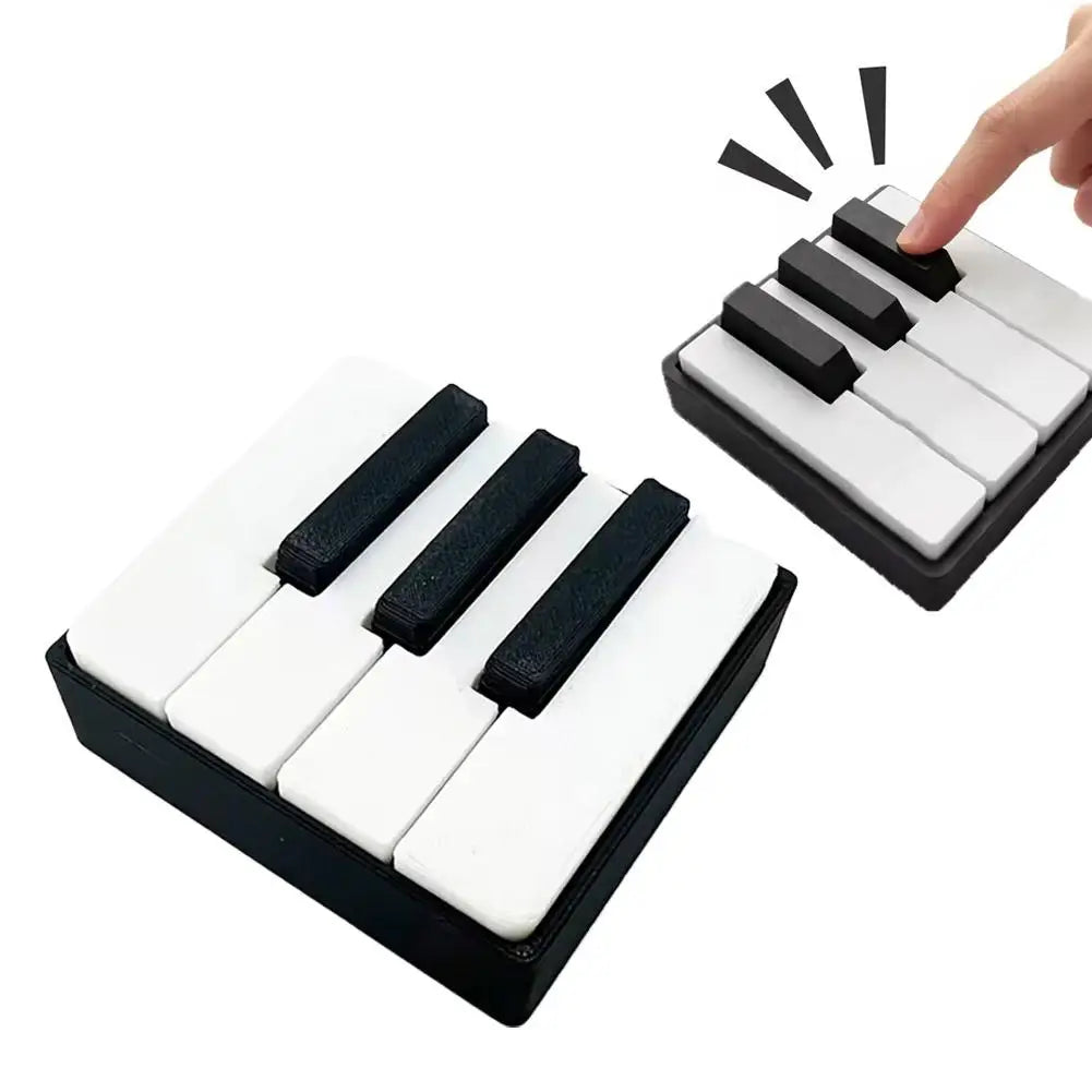 Piano Keyboard Clicker Fidget Toy 3D Printed Stress Relief Figurine Desktop Decompression Gadget for Office Gift Oasis Select 7.6x7.1