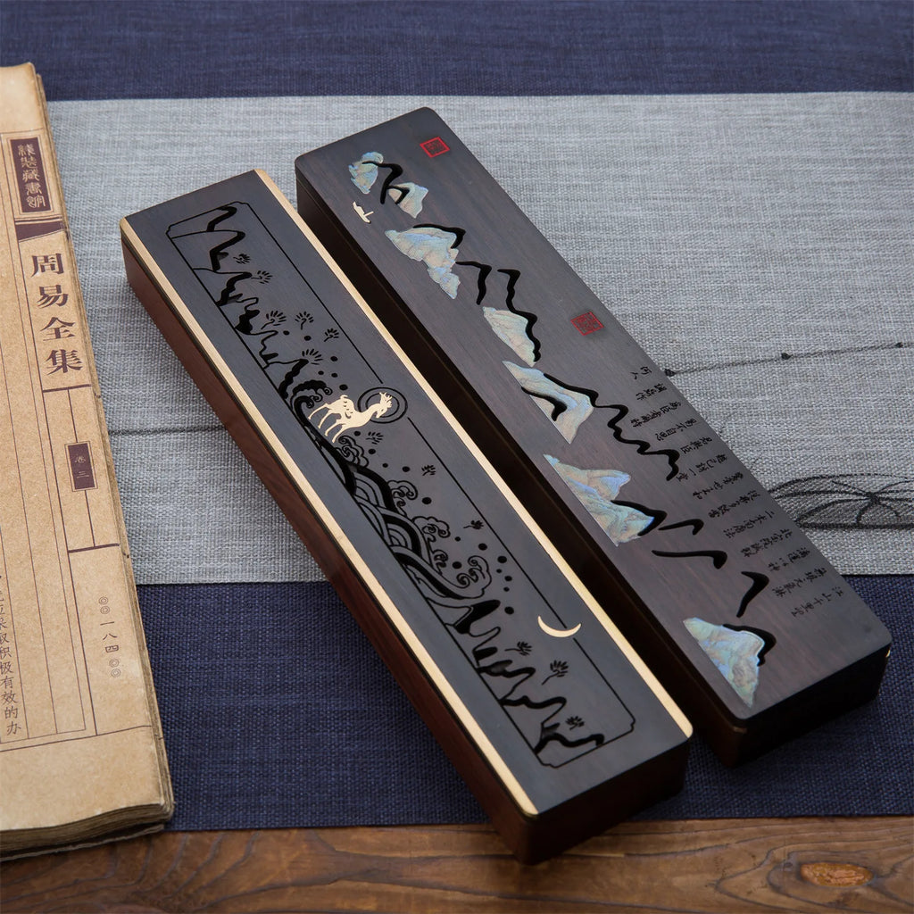 Wooden bed incense burner, cultural and creative Chinese style Zen ornaments, household incense sticks, solid wood creative Oasis Select