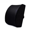 Car Lumbar Support Cushion Memory Foam Waist Pillow 2 Colors Auto Seat Back Cushion for Car Home Office Pain Relief Oasis Select black