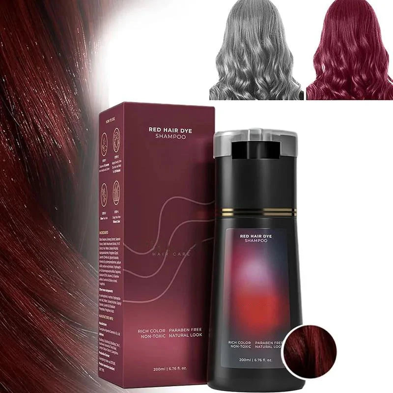 3-in-1 Hair Dye Shampoo – Color, Nourish & Oil Control Hair Dye Shampoo Oasis Select red