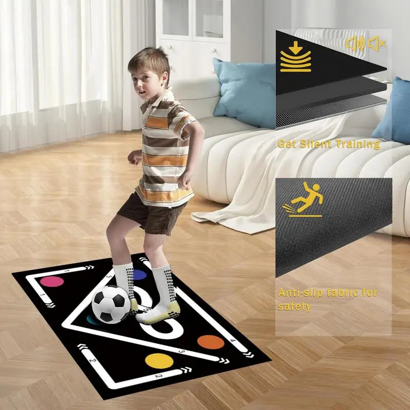 Soccer ball control training mat | Stable and silent rubber base | Digital Guidance Design | Improve ball sense, daily training Oasis Select