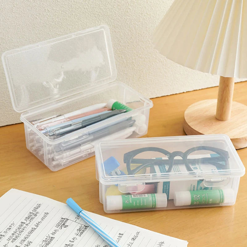 1Pcs Pencil Case Box PP Material Transparent Pencil Box Pouch Stationery School Pencil Case Supplies Pencil Storage Oasis Select
