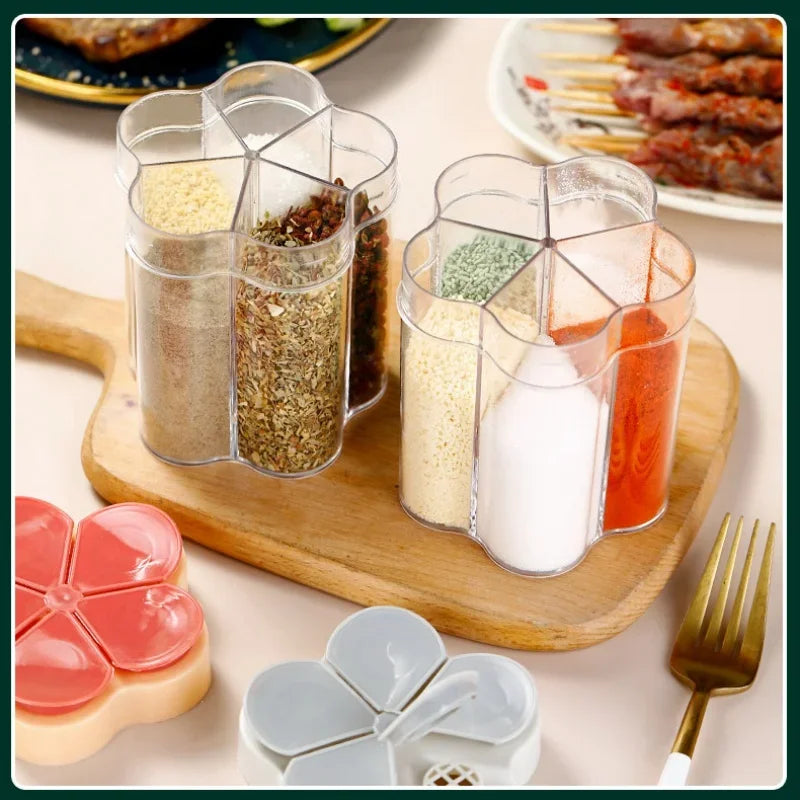 Seasoning Jar Plastic Container Seasoning Bottle Spice Organizer Outdoor Camping Seasoning Container Kitchen Gadget Sets Oasis Select