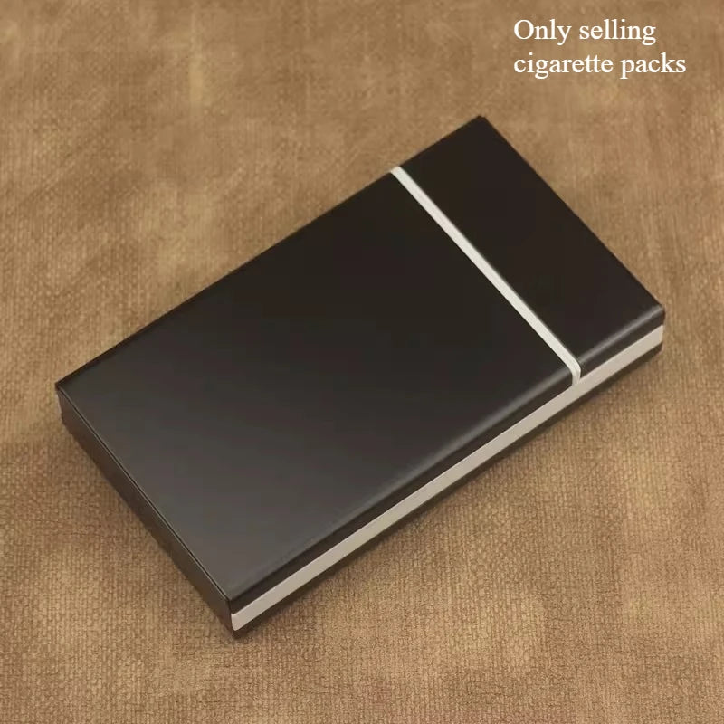 Automatic Pop-up Cigarette Box Soft Pack Protective Shell Thick Cigarette for Men and Women Extended Thin Cigarette Clip Oasis Select black- thin cigarett