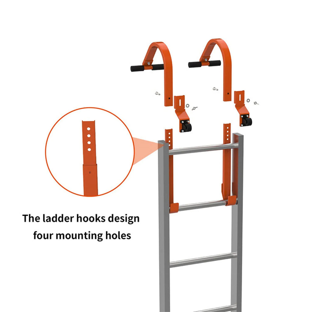Ladder Roof Hook Alloy Steel Multifunctional Extension Ladder Stabilizer for Gutter Cleaner Roofer Painter Oasis Select