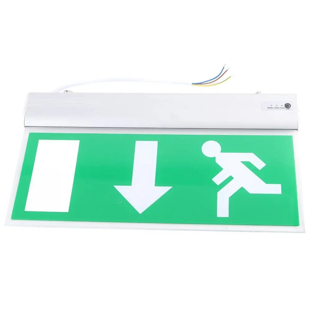 LED Exit Sign Emergency Evacuation Light | Acrylic Green Indicator Emergency Exit Sign Oasis Select