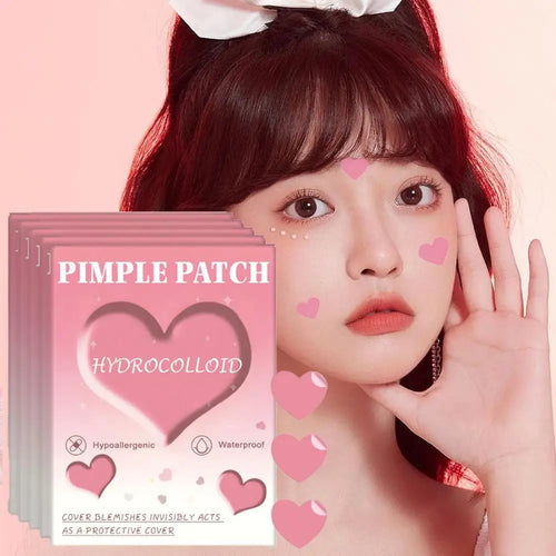 1080PCS Cute Pink Heart-Shaped Pimple Patches For Teens Girls Conceal Breakouts Acne Blemish Hydrocolloid Zit Stickers Skincare Oasis Select