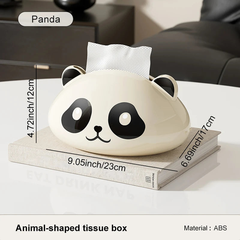 1 Cute Panda Tissue Box, Kitchen Napkin Storage Box, Cartoon Toilet Paper Box, Cute Desktop Paper Box, Home Decoration Oasis Select Panda