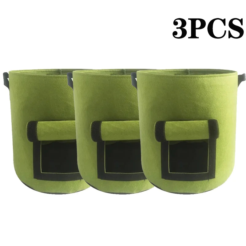Felt Plant Grow Bags 5 & 10 Gallon | Nonwoven Fabric Pots