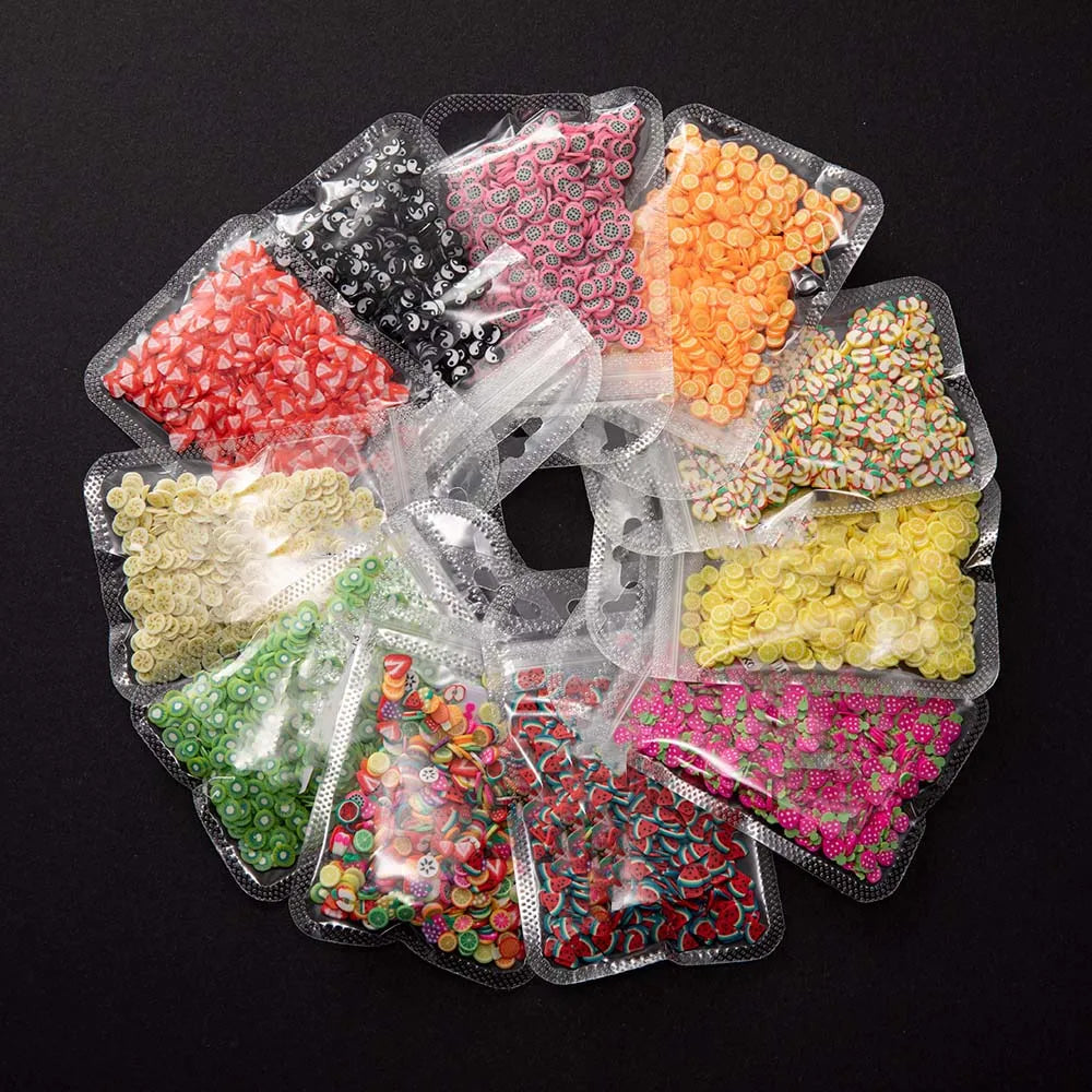 1000Pcs Polymer Clay Fruit Slices Charms For DIY Kawaii Epoxy Resin Silicone Molds Jewelry Nail Art Decor Material Accessories Oasis Select