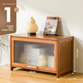 with door dustproof floor rack children's book cabinet household living room multi-layer storage cabinet storage display cabinet Oasis Select 60 long one doors