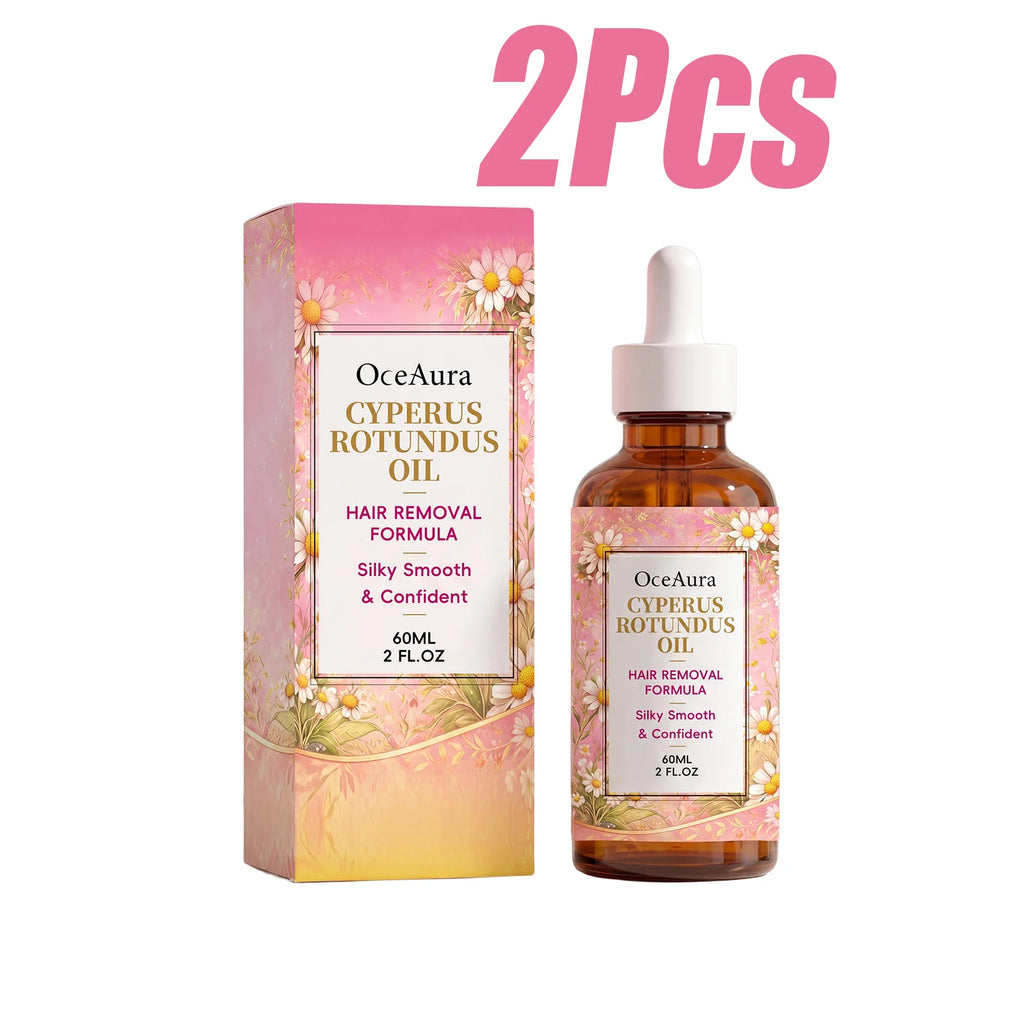 Silky Smooth Cyperus Rotundus Oil Post Hair Removal Care Oil Moisturizing Smoothing Soothe Delicate Skin Inhibitor Hair Body Oil Oasis Select 2 x 60ml Boxed