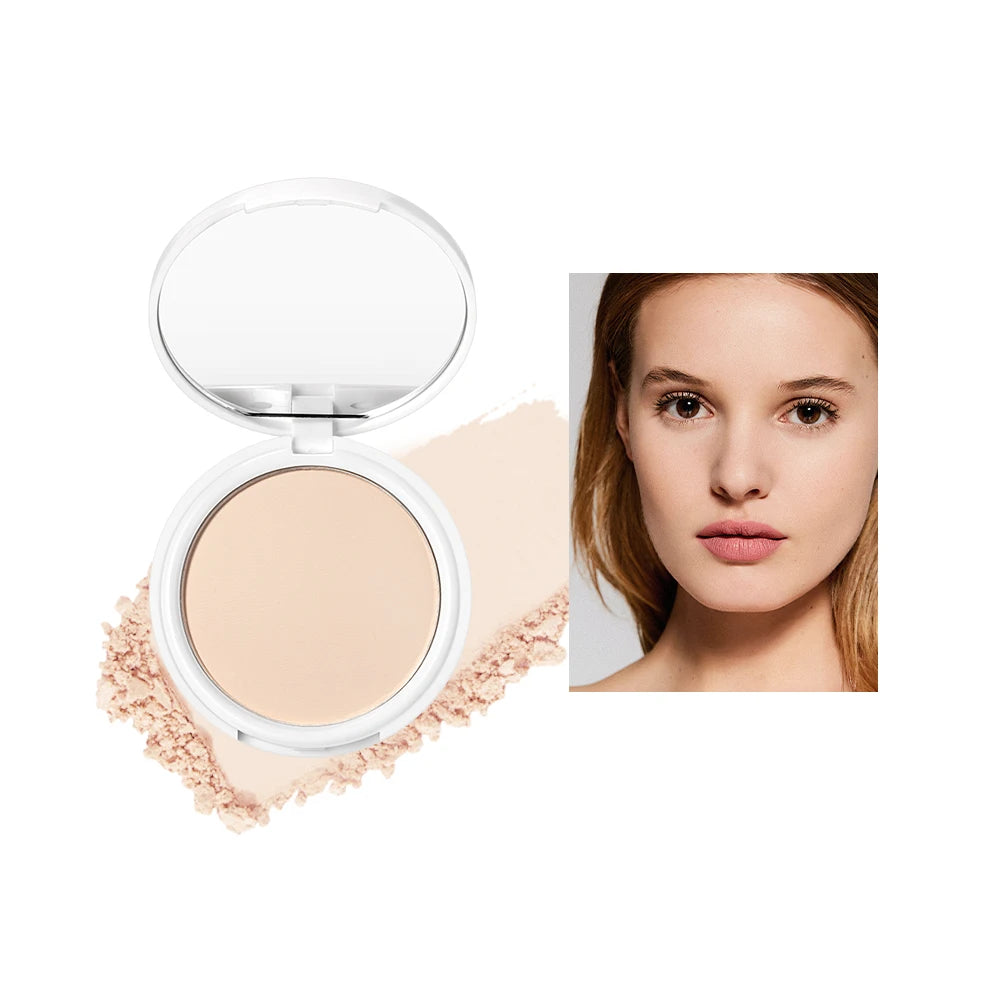 QIBEST Matte Pressed Powder – Oil Control & Full Coverage