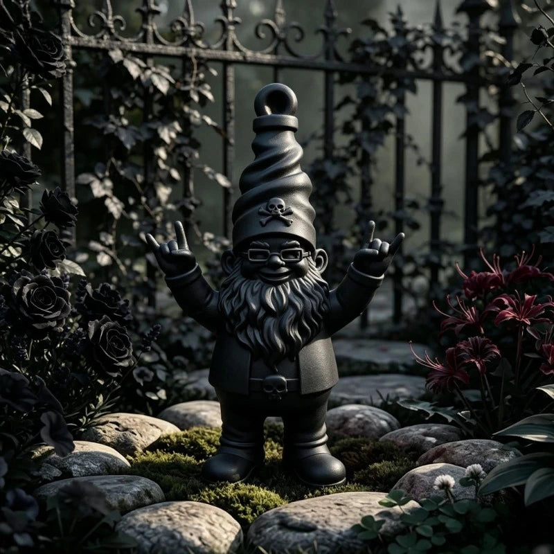 Rock Dwarf Garden Elf Desktop Ornaments Decoration Whimsical Gnome Statue with Rock Gesture Gothic Decor for Yard Patio and Home Oasis Select