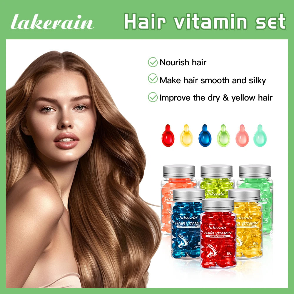 Moroccan Agam Vitamin Oil Hair Care Essence Damaged Nutrition Repair Hair Splitting Improvement Treatment Products 60 Capsules Oasis Select