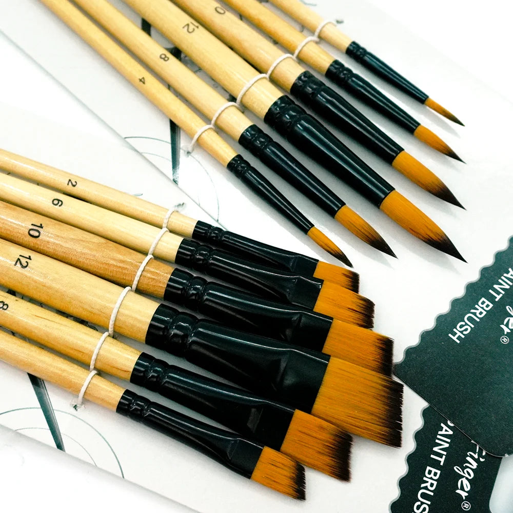 Paint Brushes Set - 6/24pcs Paint Brushes, Art Painting for Acrylic Watercolor Gouache Oil & Face Painting, Models, Figurine and Oasis Select
